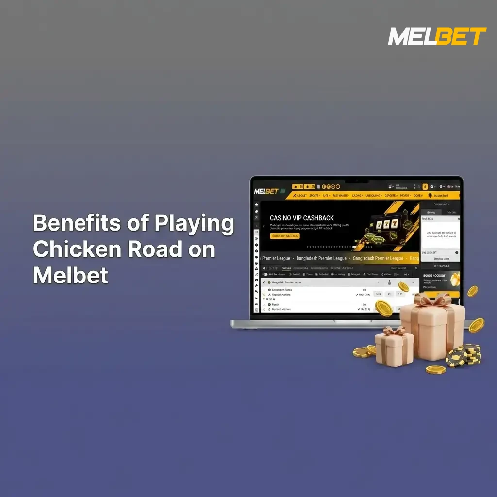 Melbet Chicken Road game benefits showing 97% RTP, live stats, instant cash-out and mobile play for Bangladesh players