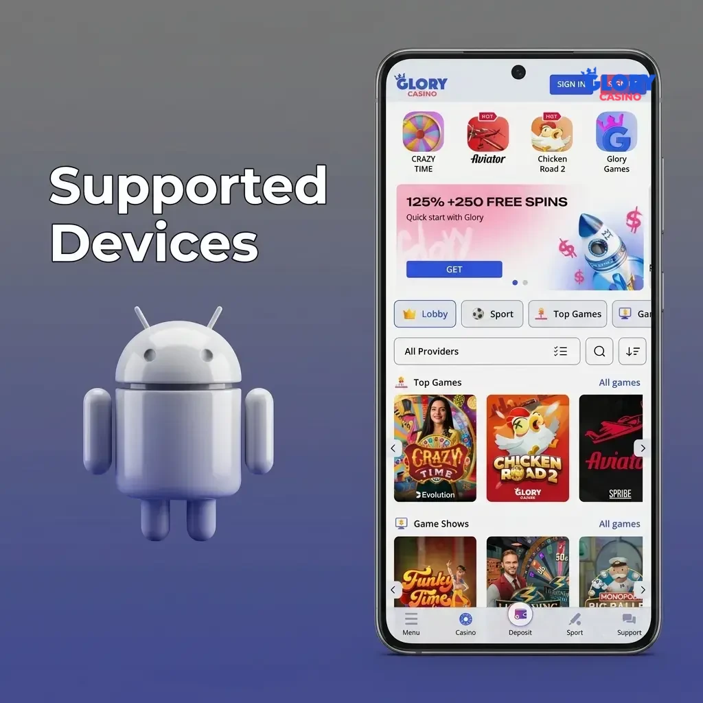 Android devices compatible with Chicken Road Glory Casino app across budget, mid-range, and flagship tiers from 2020 to 2025