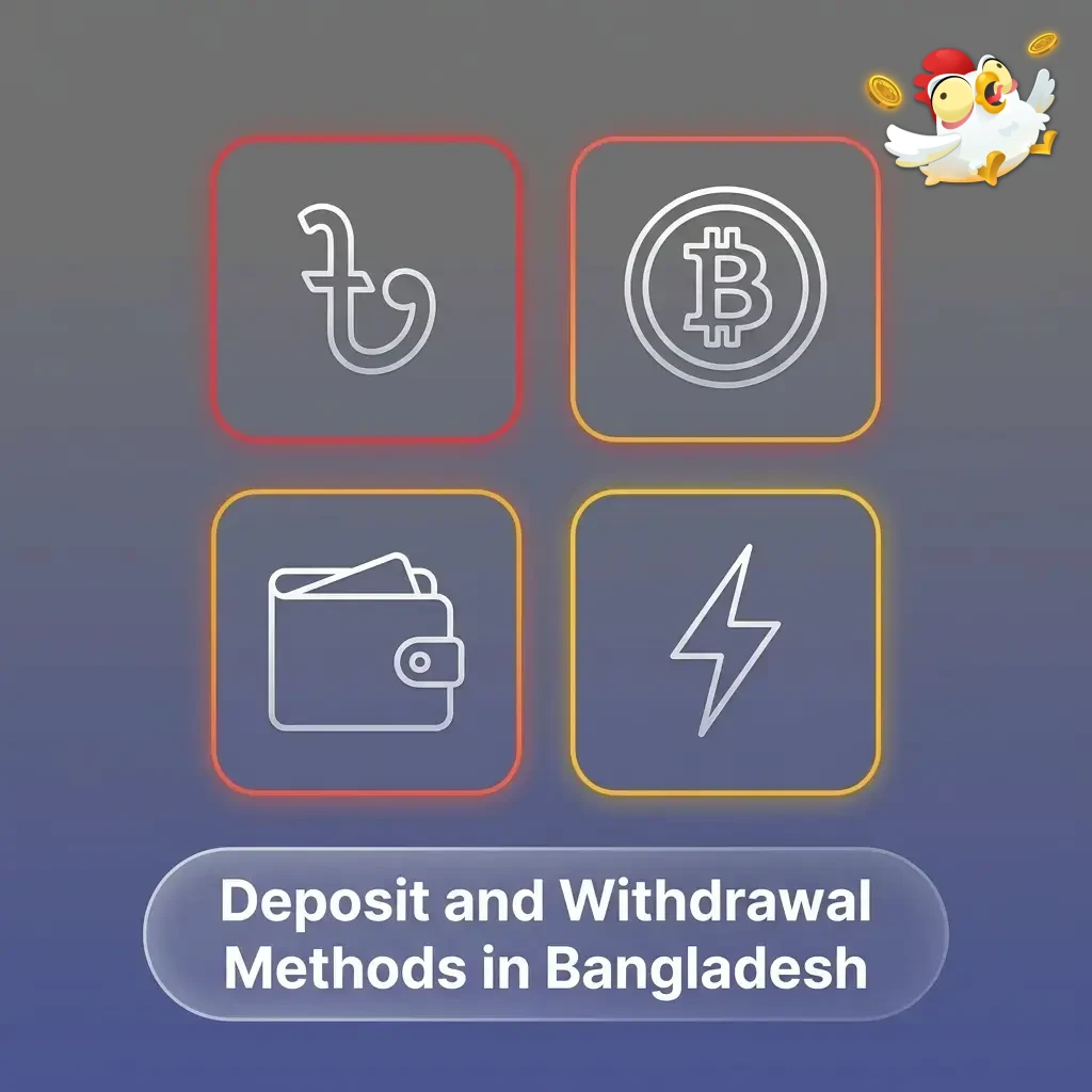 Bangladesh casino payment methods including bKash, Nagad, Rocket, crypto, Visa, and Mastercard for BDT transactions