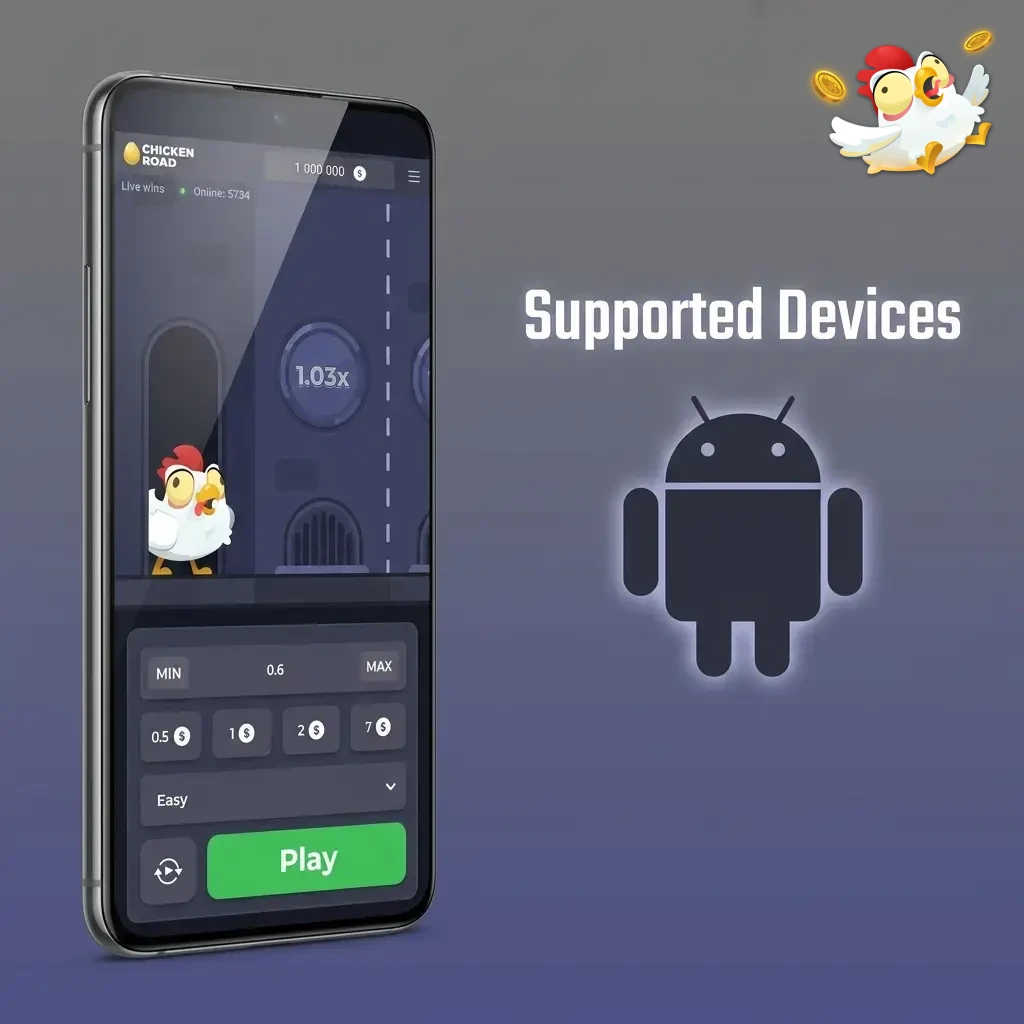 Android devices tested for Chicken Road app across budget, mid-range, and flagship tiers including Samsung, Xiaomi, Oppo, and Realme