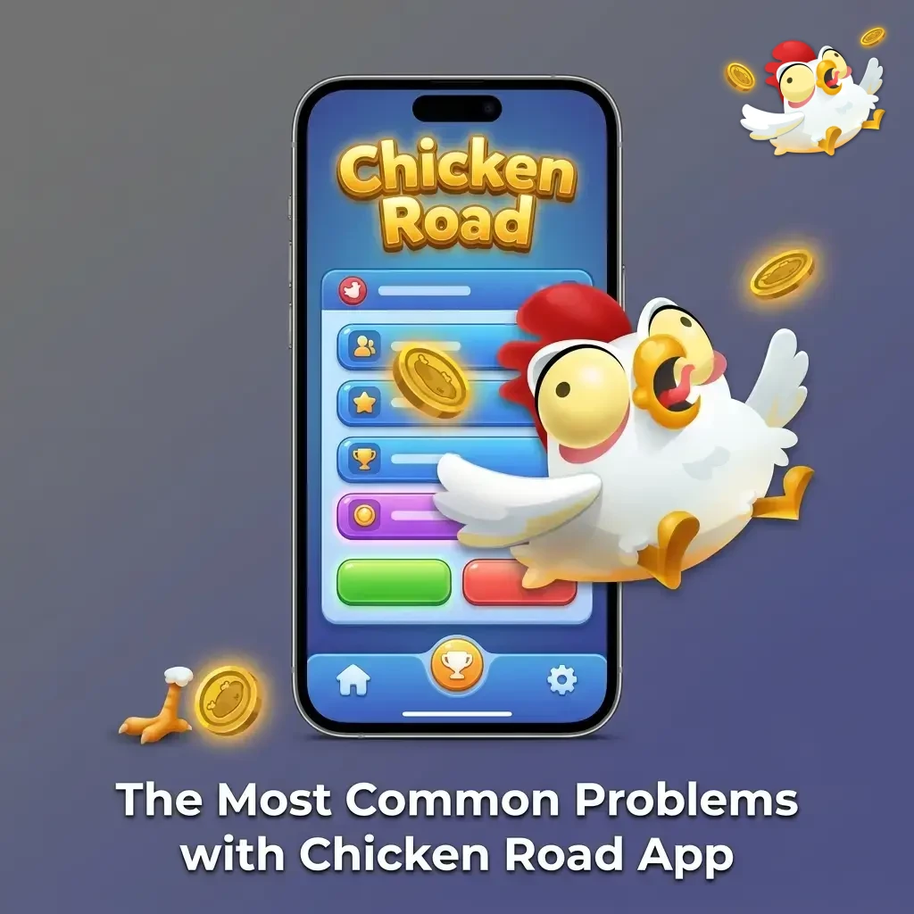 Chicken Road app troubleshooting guide showing five common problems and fixes for install, login, and crash issues