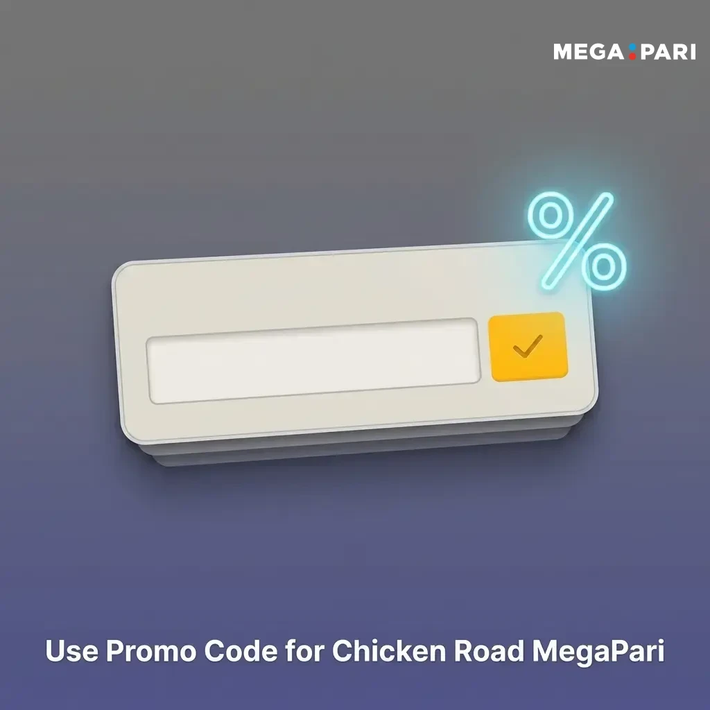 MegaPari promo code field during registration for Chicken Road bonus rewards on desktop or mobile app