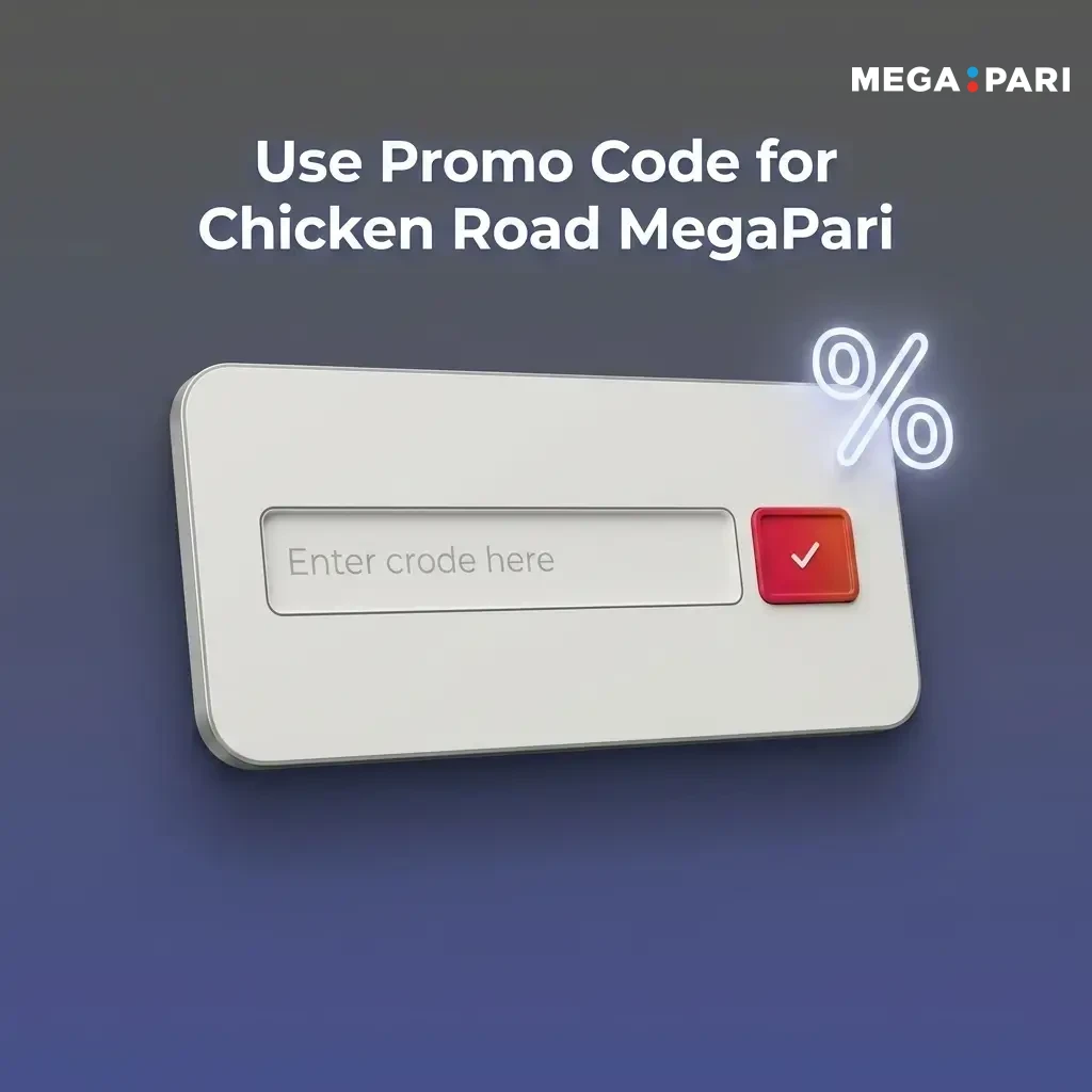 MegaPari promo code MPBONUS field during registration for bonus on first deposit in Chicken Road game